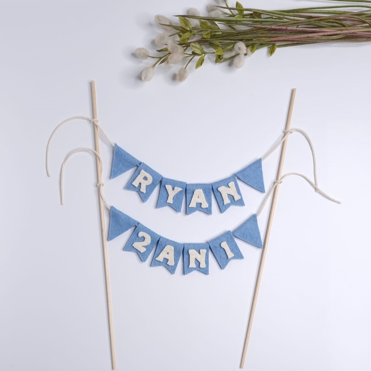 Topper pentru tort cu cifra personalizat