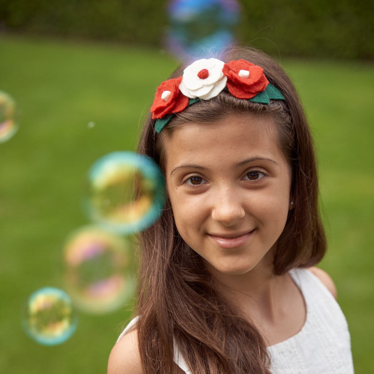 Cordeluta cu flori Alb-rosu