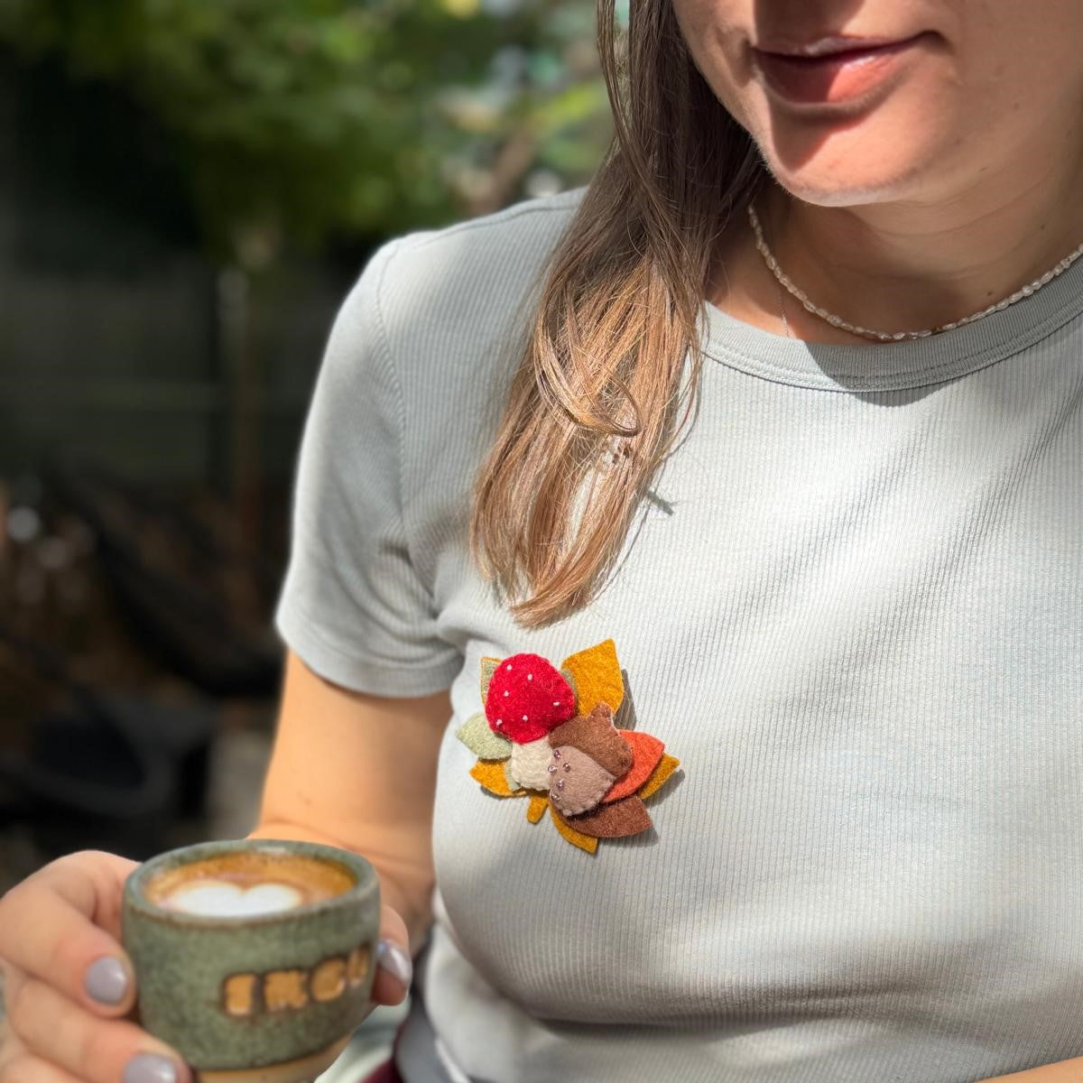 Broșă de toamnă handmade