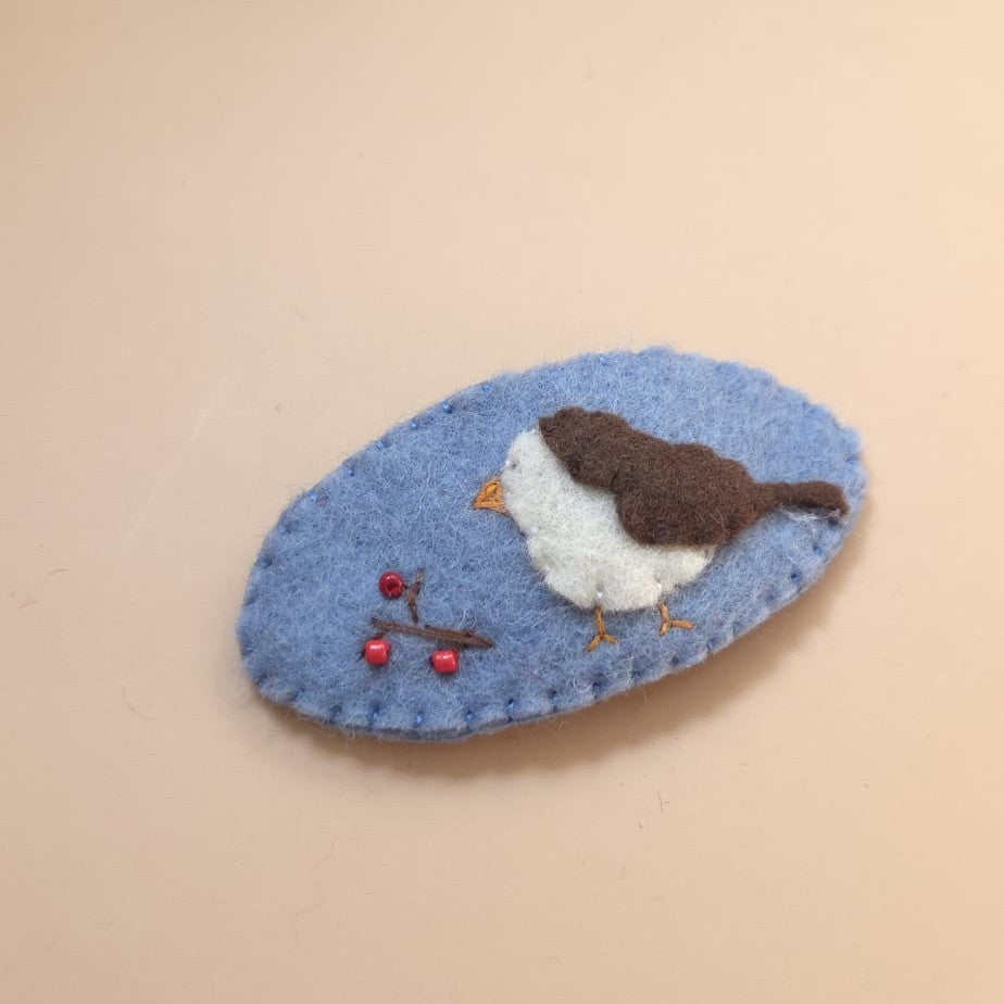 Clame de păr handmade pentru fete din fetru de lână – Colecția Povești de Toamnă