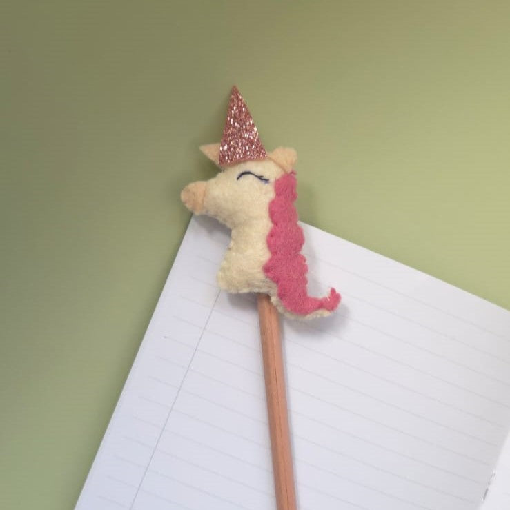 Topper pentru creion Unicorn din fetru