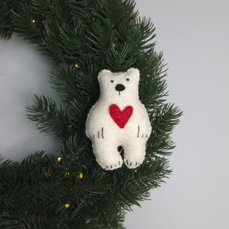 Ornament de brad Urs iubit