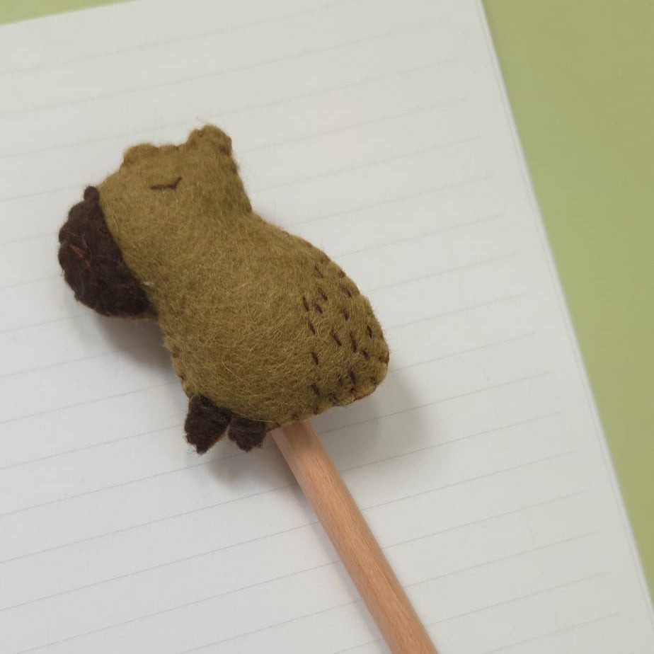 Topper pentru creion Capybara din fetru