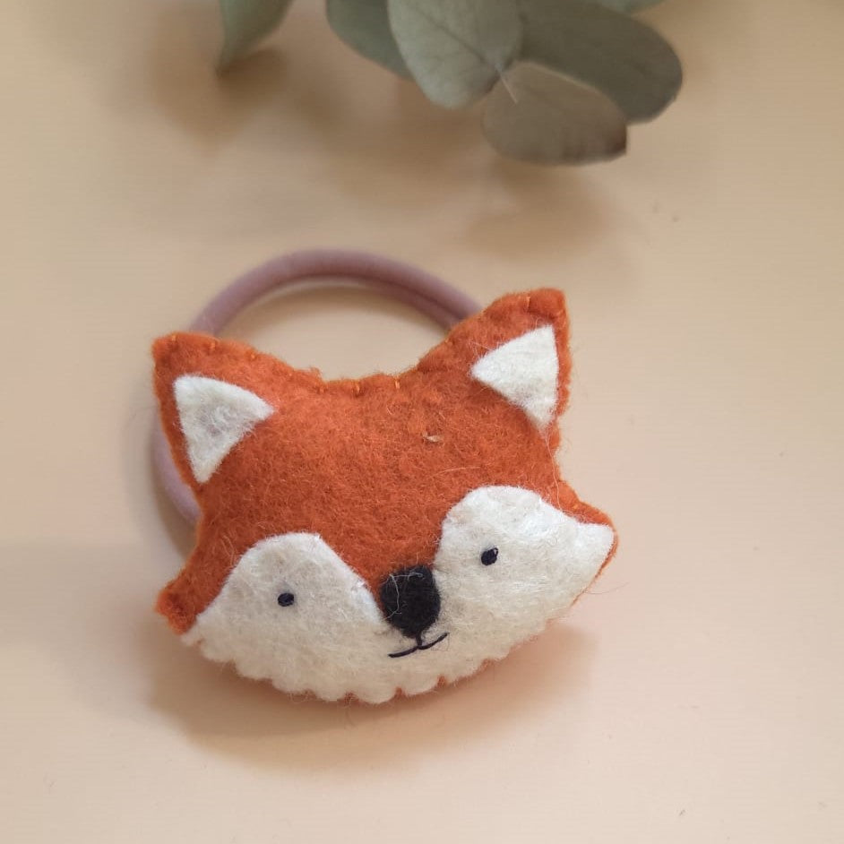 Elastic de păr cu vulpiță din fetru