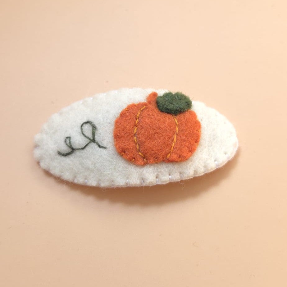 Clame de păr handmade pentru fete din fetru de lână – Colecția Povești de Toamnă