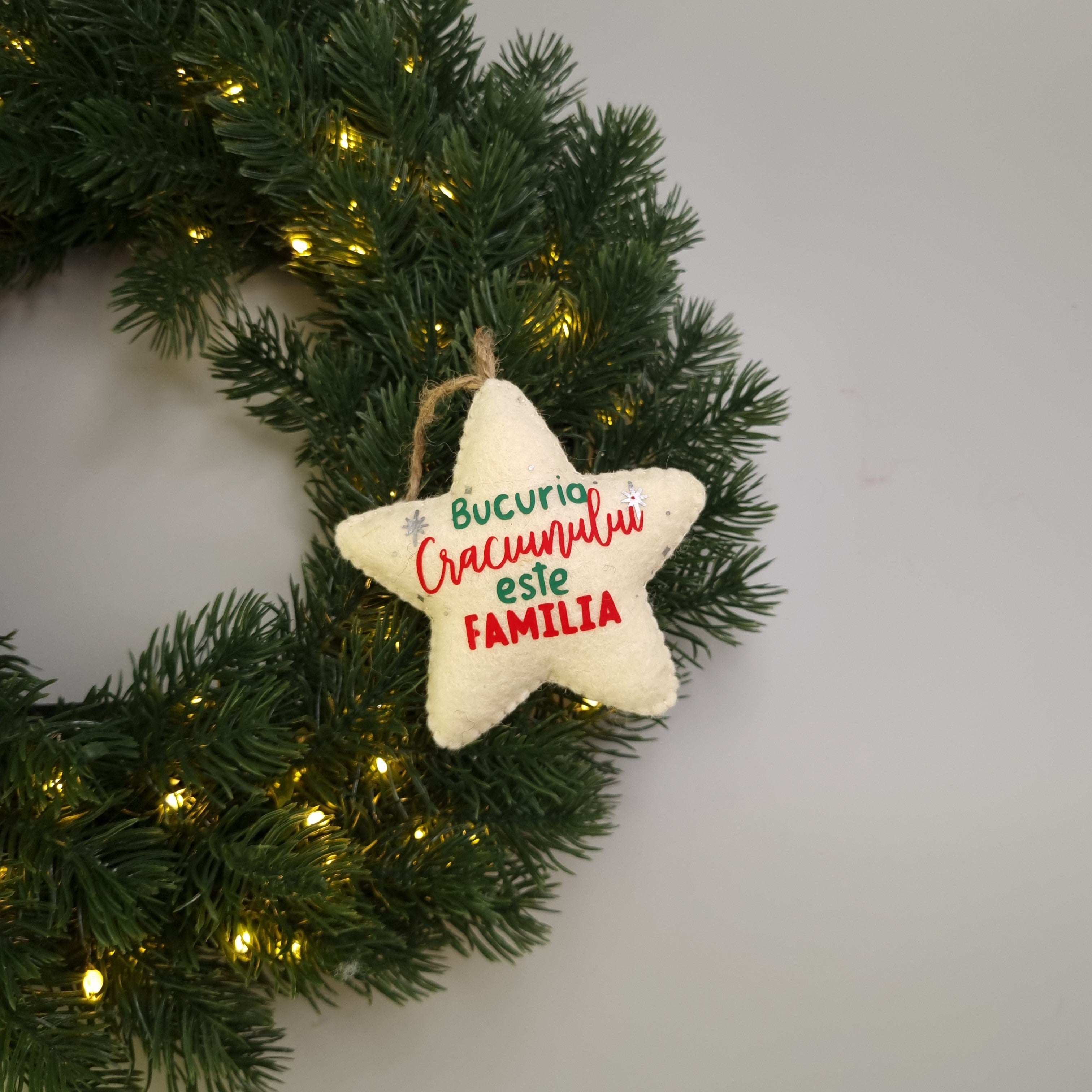 Stea personalizata "Bucuria Craciunului este Familia"