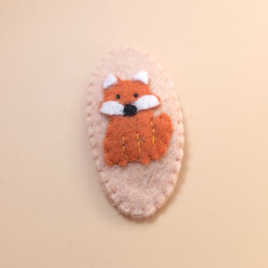 Clame de păr handmade pentru fete din fetru de lână – Colecția Povești de Toamnă