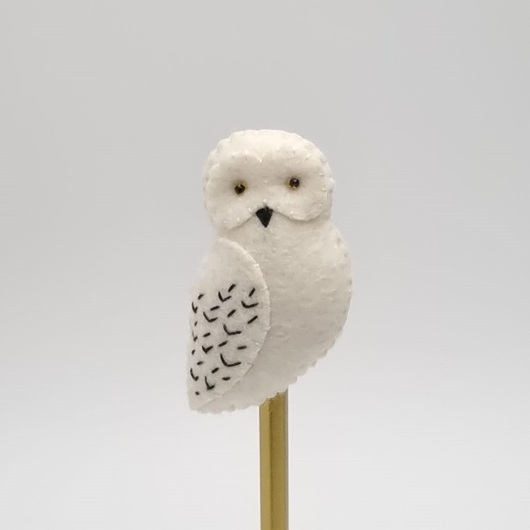 Set cadou bufniță – semn de carte & topper creion handmade