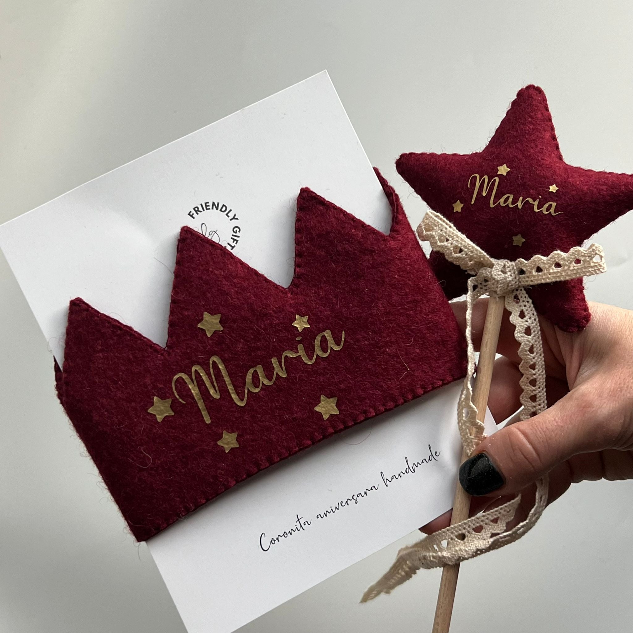 Coroniță aniversară personalizată cu nume