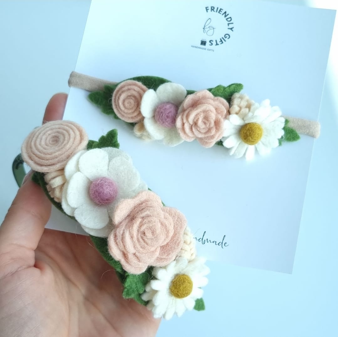 Set mama-fiica bentite cu flori