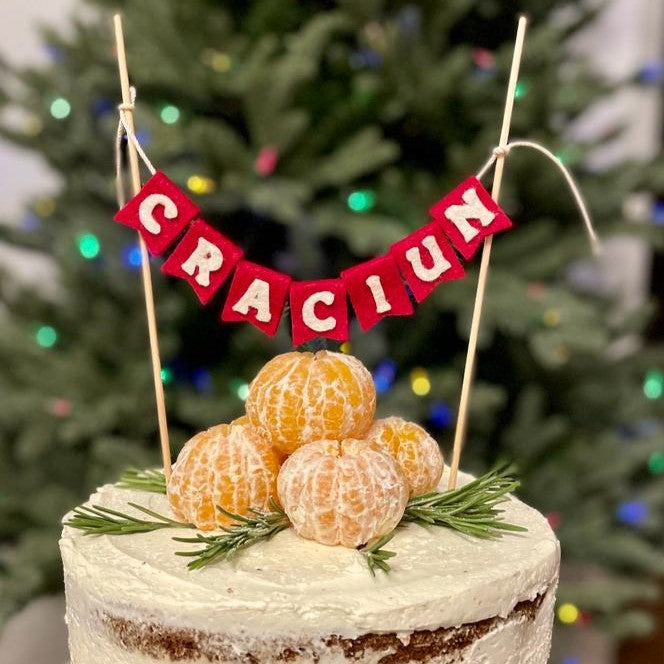 Topper pentru tort "Craciun"