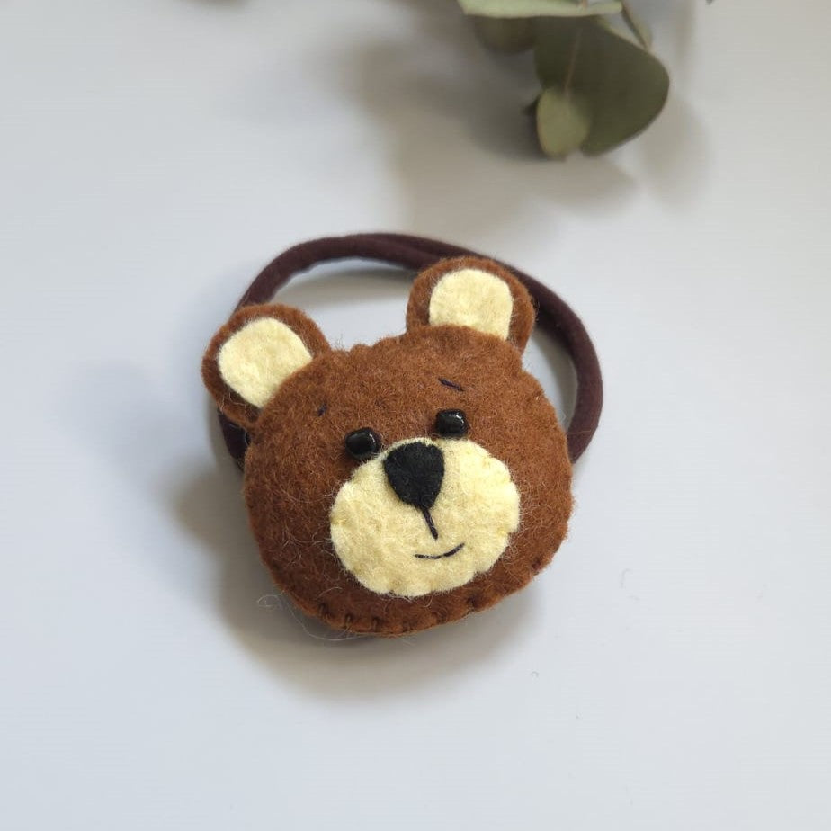 Elastic de păr handmade cu ursuleț
